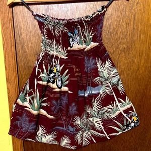 Harley Davidson women’s strapless top. Size extra large. Tropical graphics.